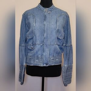 Max Studio Light Blue Denim Jacket